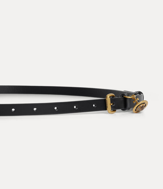 Vivienne Westwood Mini Alex Charm Belt Black | 594307GTA