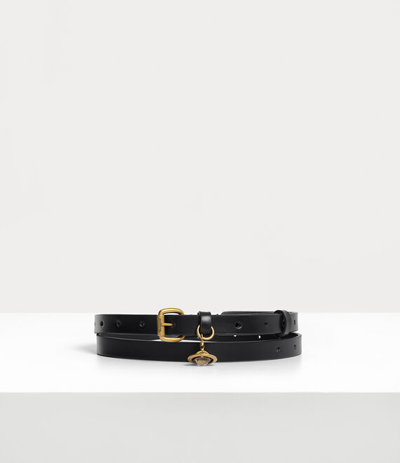 Vivienne Westwood Mini Alex Charm Belt Black | 594307GTA