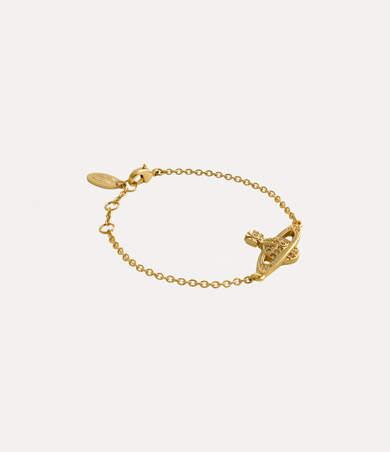 Vivienne Westwood Mini Bas Relief Chain Bracelet Gold Light Colorado Topaz | 612038TUY