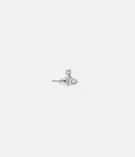 Vivienne Westwood Nano Solitaire Single Stud Platinum / Crystal Crystal | 079812JMN