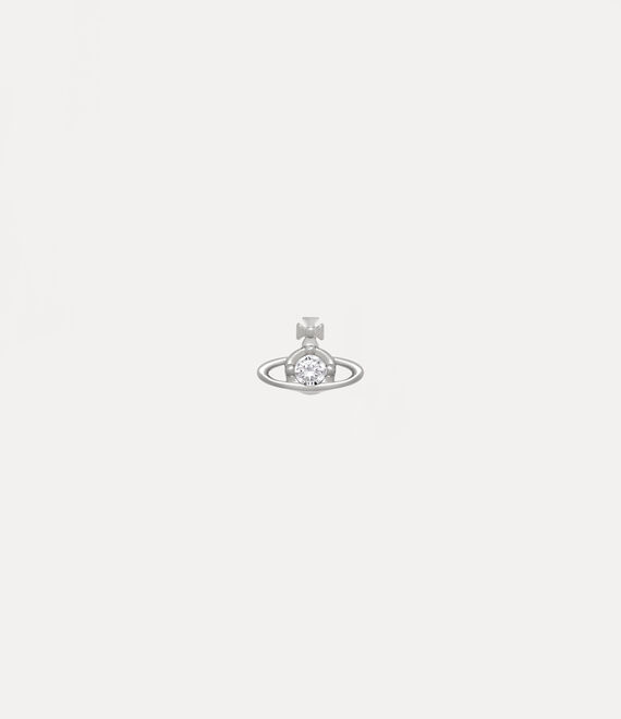 Vivienne Westwood Nano Solitaire Single Stud Platinum / Crystal Crystal | 079812JMN