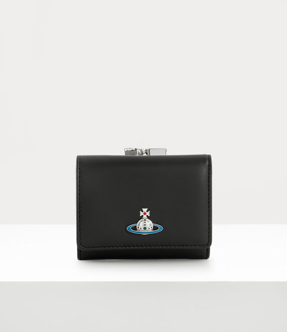 Vivienne Westwood Nappa Small Frame Wallet Black | 961207VFO