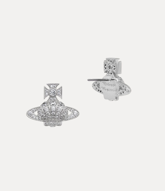 Vivienne Westwood Natalina Earrings Platinum / White Cz | 372809QPR