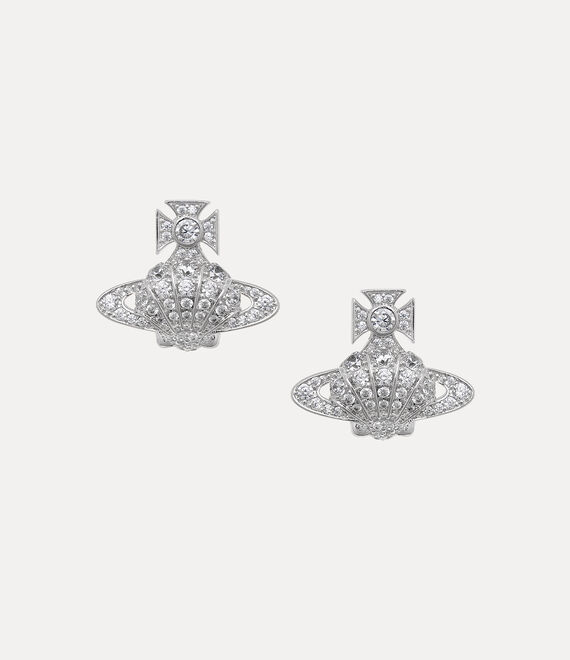 Vivienne Westwood Natalina Earrings Platinum / White Cz | 372809QPR