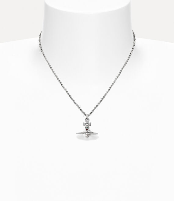 Vivienne Westwood New Tiny Orb Pendant Necklace Platinum | 795031TXA