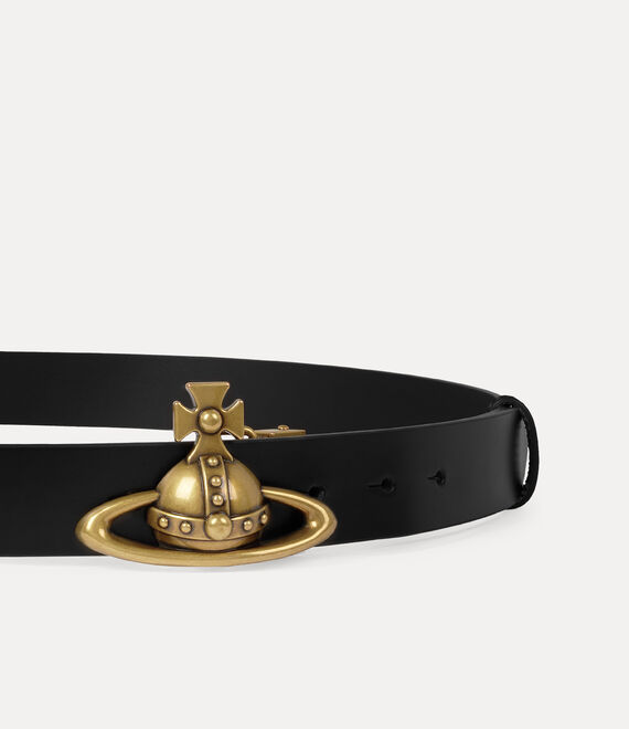 Vivienne Westwood Orb Buckle Belt Black | 802379FNG