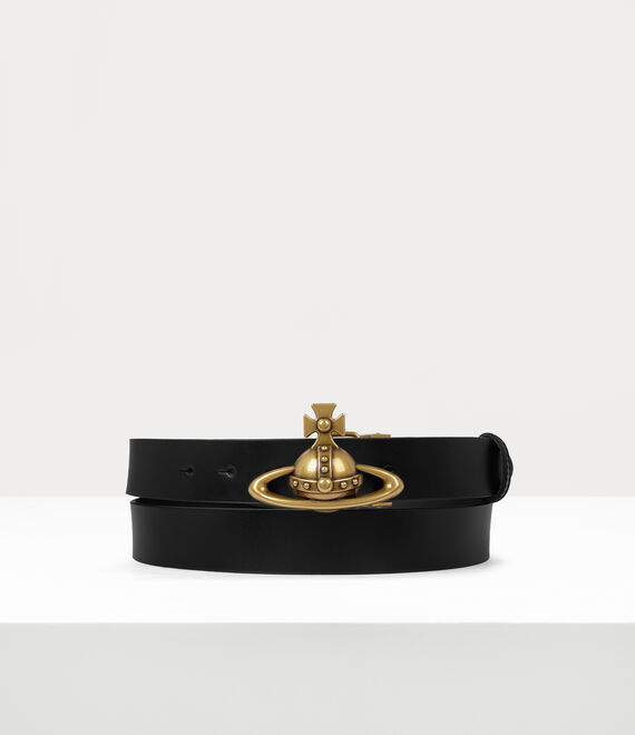 Vivienne Westwood Orb Buckle Belt Black | 802379FNG