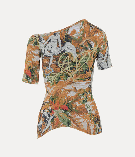 Vivienne Westwood Orgy Shoulder T-shirt Jungle Print | 631924MTF