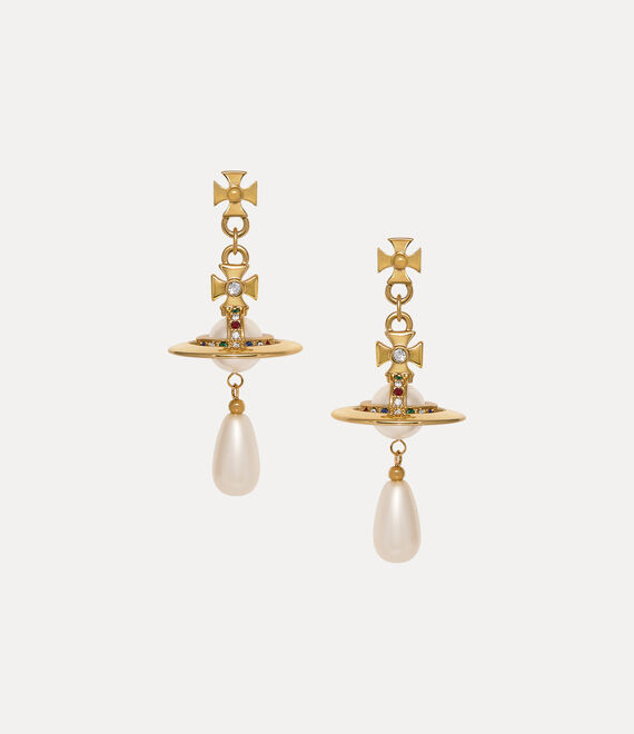 Vivienne Westwood Pearl Drop Earrings Gold/Pearl/Multi | 685791KMF