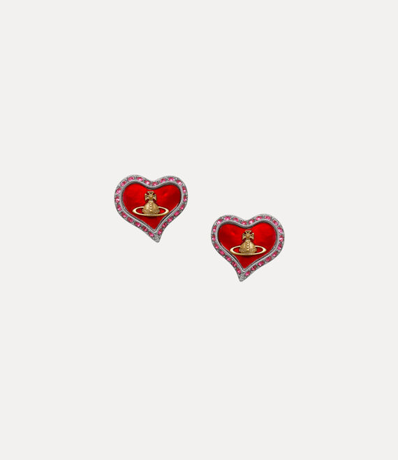 Vivienne Westwood Petra Earrings Platinum / Gold / Flame Pearl Mop / Rose Crystal | 279648JUO