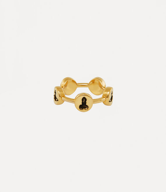 Vivienne Westwood Ramaa Ring Gold / Black Patina | 125468UWS