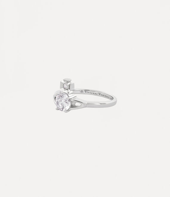 Vivienne Westwood Reina Petite Ring Platinum / White Cz | 560274PTY