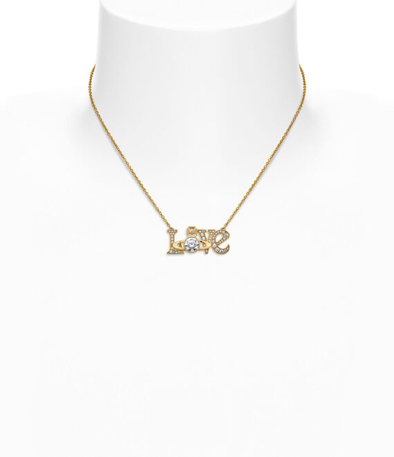 Vivienne Westwood Roderica Pendant Gold / White Cz | 352794FME