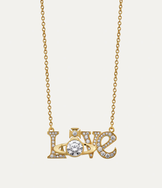 Vivienne Westwood Roderica Pendant Gold / White Cz | 352794FME