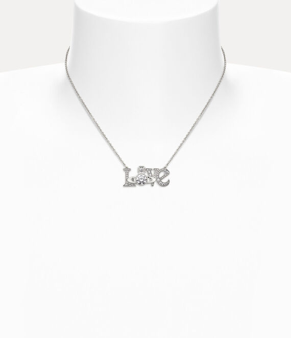 Vivienne Westwood Roderico Pendant Necklace Platinum / White Cz | 968052YEI