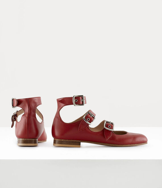 Vivienne Westwood Roman Three Strap Red | 785419LRF