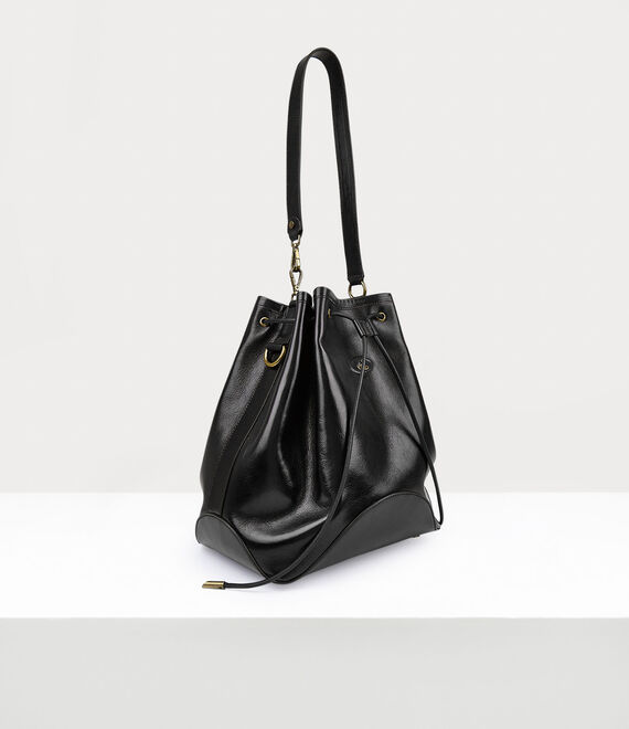 Vivienne Westwood Ruby Large Bucket Bag Black | 083542AWO