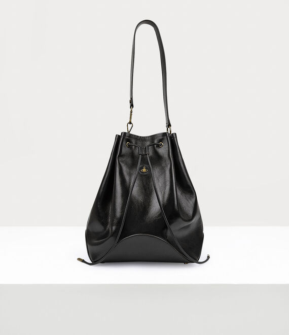 Vivienne Westwood Ruby Large Bucket Bag Black | 083542AWO