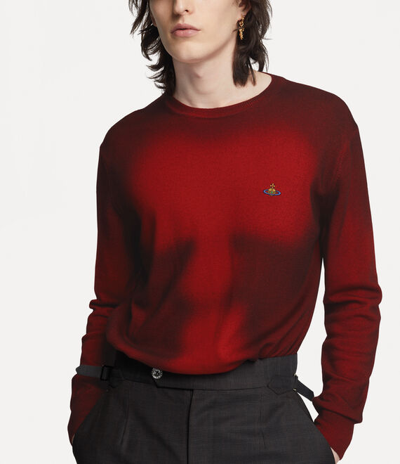 Vivienne Westwood Sean Round Neck Jumper Red/Black | 170869DTC