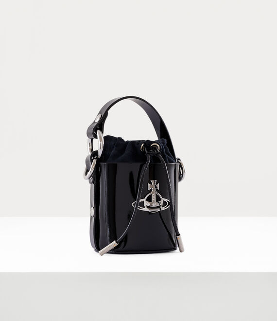 Vivienne Westwood Shiny Patent Mini Daisy Bag Black | 185760UXO