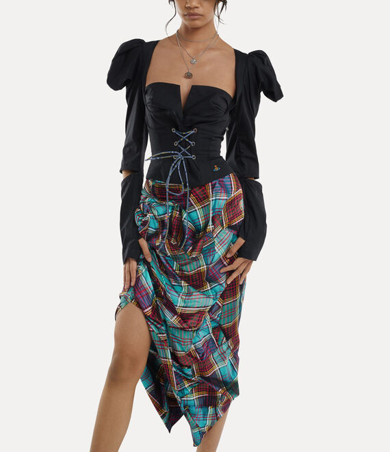 Vivienne Westwood Side Panther Skirt Multi Tartan | 132405KUP