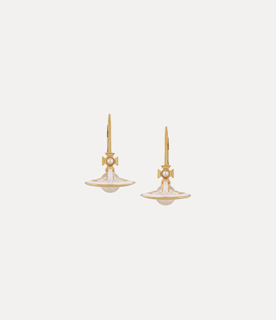 Vivienne Westwood Simonetta Earrings Gold / Creamrose Pearl / Light Lavender Enamel | 275809DSB