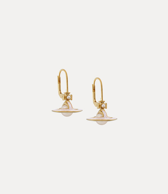 Vivienne Westwood Simonetta Earrings Gold / Creamrose Pearl / Light Lavender Enamel | 275809DSB