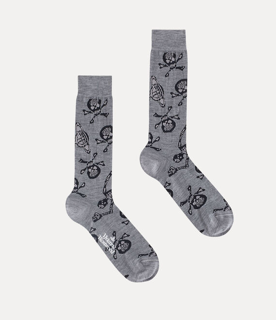 Vivienne Westwood Skull Sock Blue | 142537JMA