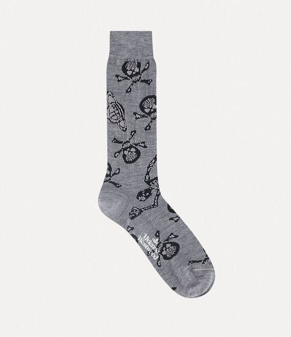 Vivienne Westwood Skull Sock Blue | 142537JMA