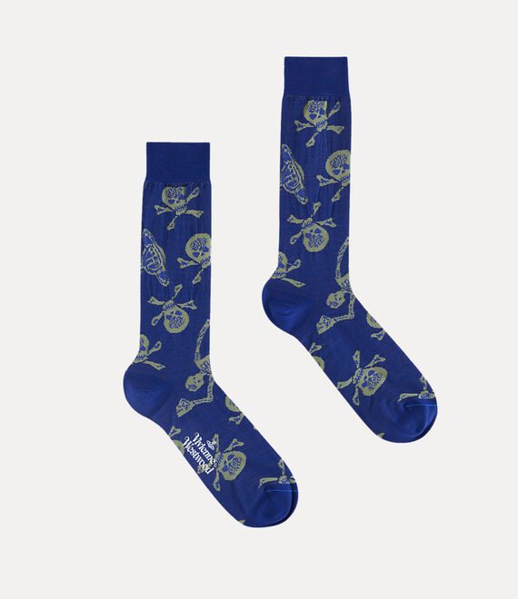 Vivienne Westwood Skull Sock Blue | 591746XGZ