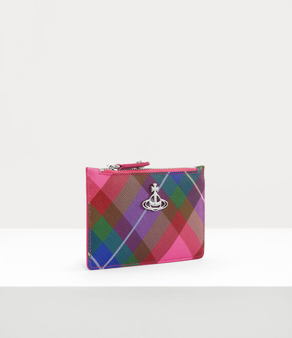 Vivienne Westwood Slim Long Card Holder Candy Tartan | 106254EHB