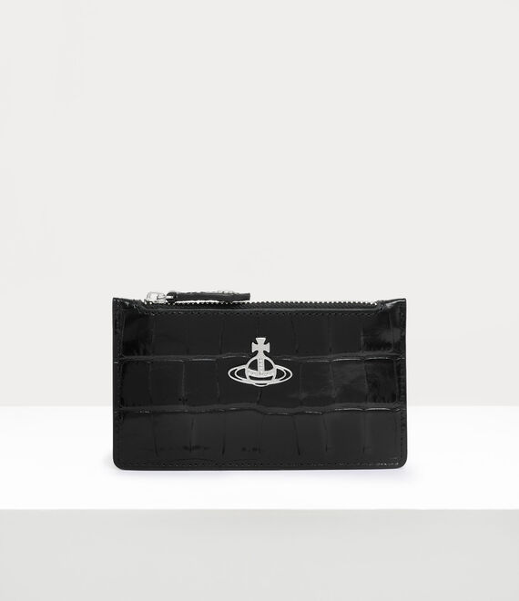 Vivienne Westwood Slim Long Card Holder Black | 158643RXN