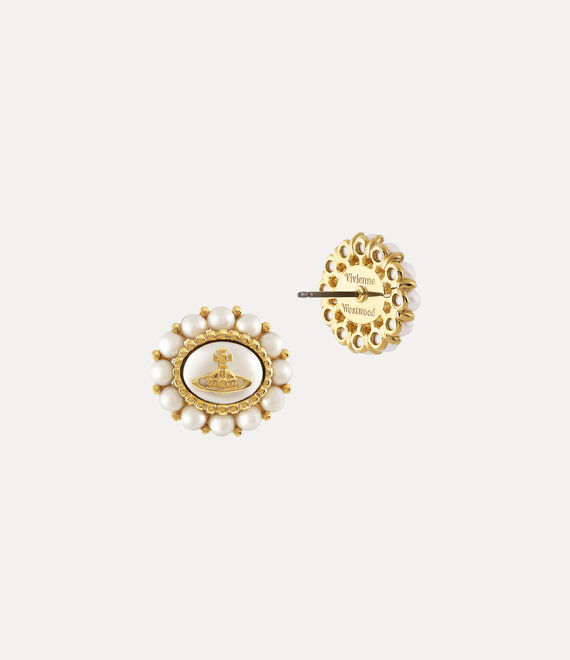 Vivienne Westwood Small Amaya Earrings Gold / Creamrose Pearl | 672035MWN