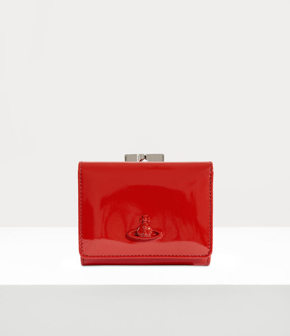 Vivienne Westwood Small Frame Wallet Red Enamel Orb | 063729GYN