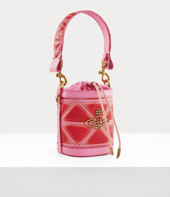 Vivienne Westwood Small Kitty Bucket Bag Pink/Red | 102973OXT