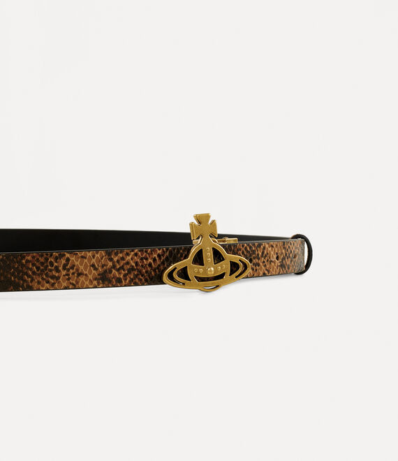 Vivienne Westwood Small Line Orb Buckle Belt Tan | 654328WCA