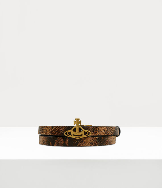 Vivienne Westwood Small Line Orb Buckle Belt Tan | 654328WCA