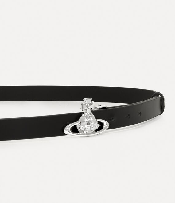 Vivienne Westwood Small Orb Buckle Belt Black | 496035GSJ