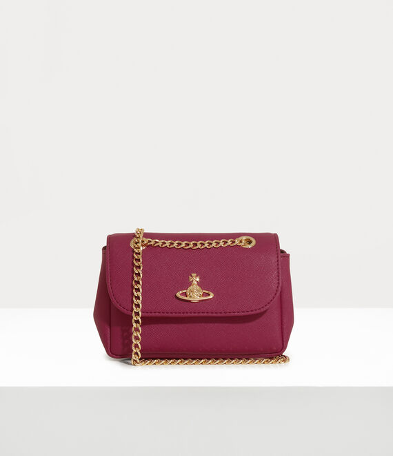 Vivienne Westwood Small Purse With Chain Red 3d Orb | 489723TZD