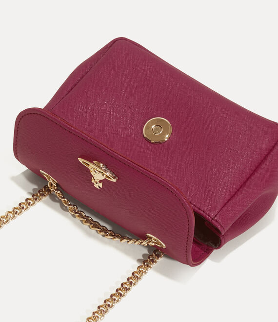 Vivienne Westwood Small Purse With Chain Red 3d Orb | 489723TZD