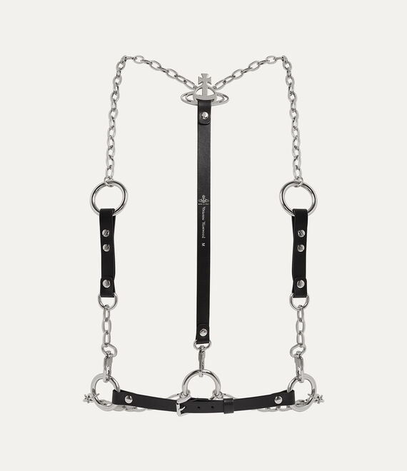 Vivienne Westwood Studs Belts Chain Harness Black | 085139GXP