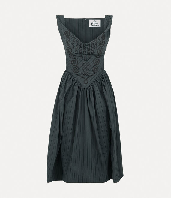 Vivienne Westwood Sunday Dress Grey Stripes | 547089IJO