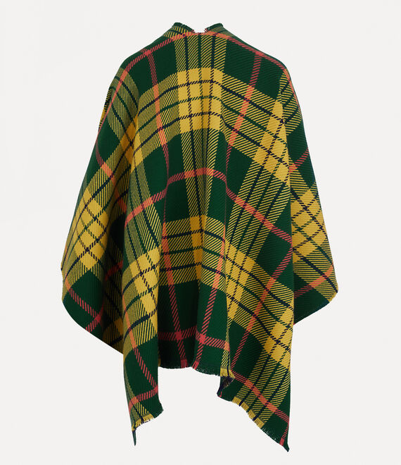 Vivienne Westwood Tartan Poncho Dark Green | 429815HIJ