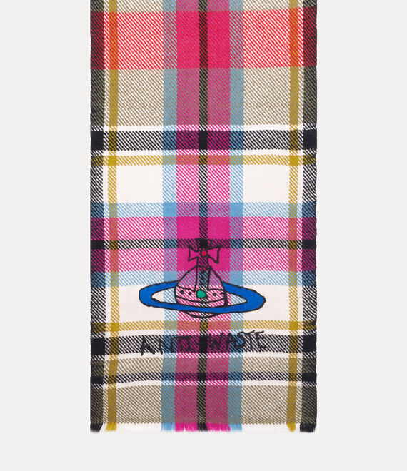 Vivienne Westwood Tartan Scarf Red | 265018ZJO