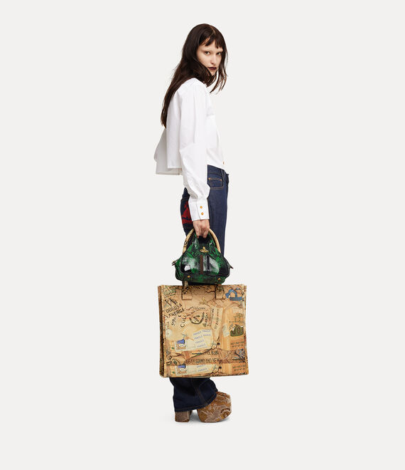 Vivienne Westwood Teddy Tote Bag Rubbish Print | 618457DZN