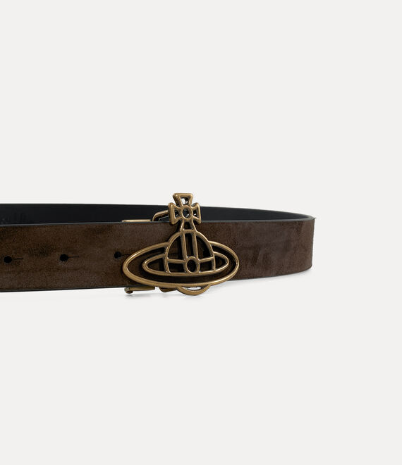 Vivienne Westwood Thin Line Orb Belt Brown | 238745SOU