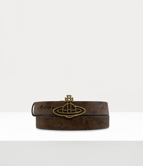 Vivienne Westwood Thin Line Orb Belt Brown | 415796KAX