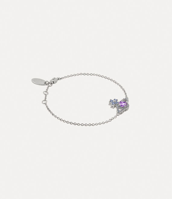 Vivienne Westwood Valentina Orb Bracelet Platinum / Lavender, Blue Cz | 712395YQZ