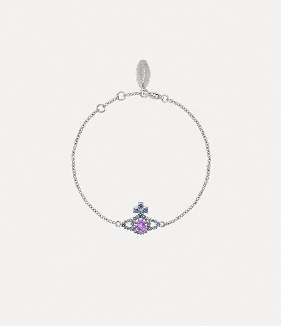 Vivienne Westwood Valentina Orb Bracelet Platinum / Lavender, Blue Cz | 712395YQZ