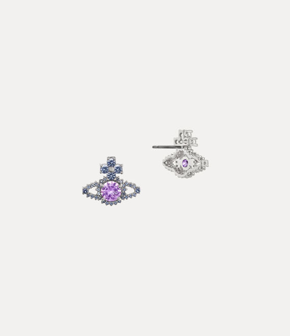 Vivienne Westwood Valentina Orb Earrings Platinum / Lavender, Blue Cz | 793215IZT